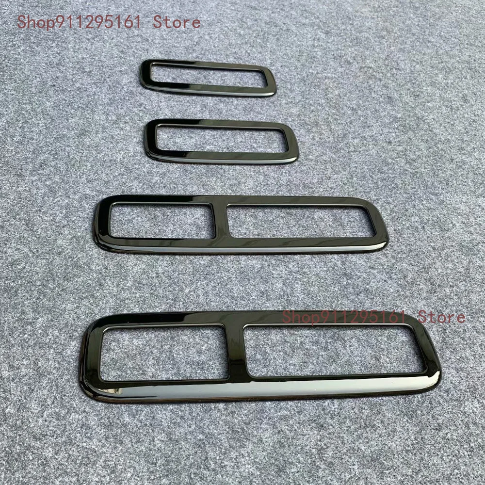 

For Mitsubishi Delica 2020 2021 ABS Black Rear Seat Car Air Conditioning Vent Outlet Cover Trim Frame Interior Accessories