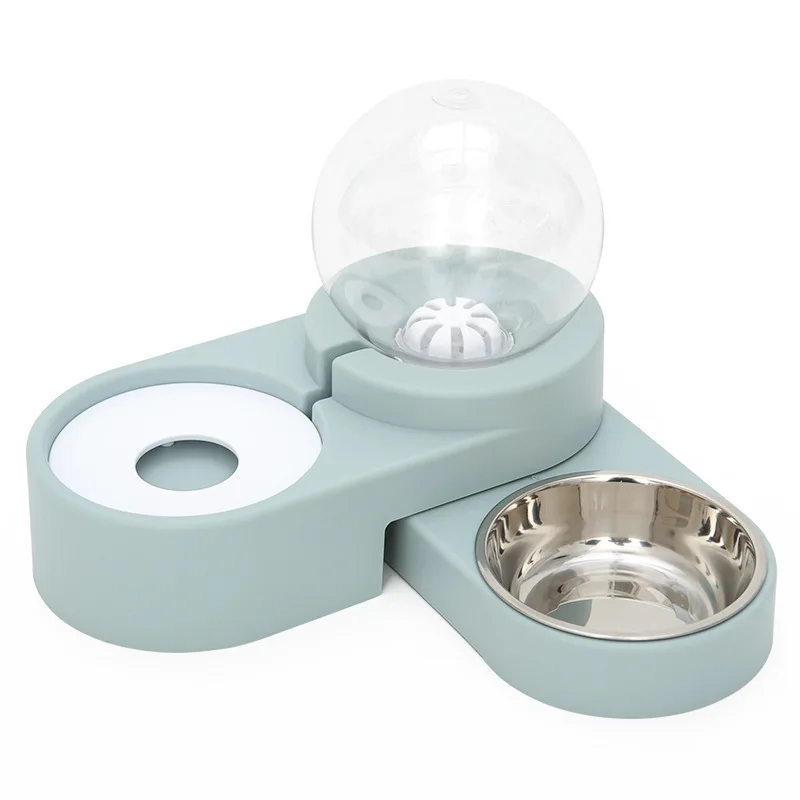 

Pet Double Bowl Automatic Water Dispenser Anti Overturning Dog Basin Non Wet Mouth Water Bowl Food Basin