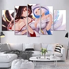 5 панельных панелей, игровой плакат с акатаги, лазурный Лейн, Картина на холсте для гостиной, настенное искусство, Декор, картина, плакат для рисования