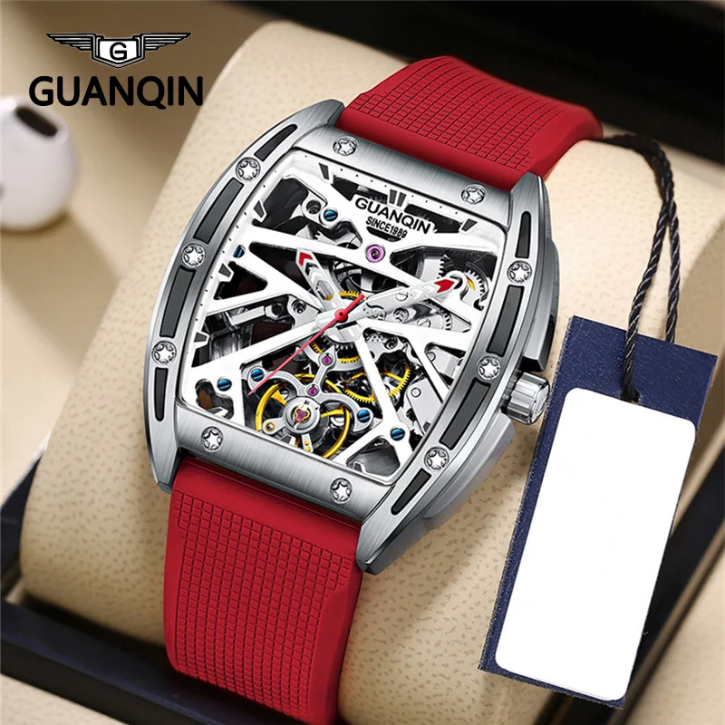 

2023 New GUANQIN Design Men's Mechanical Wristwatch skeleton luxury automatic watch for men Sapphire crystal clock Tourbillon