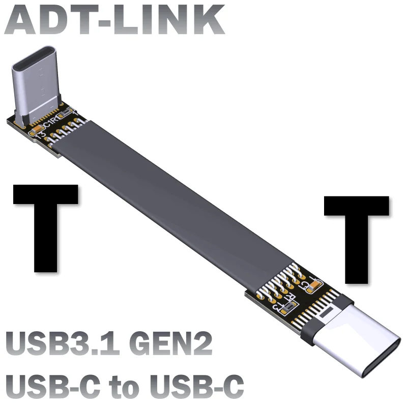 Новинка FPV USB 3.1 кабель Type-C-USB-C FPC плоский штырь-штырь прямоугольный USB3.1 УДЛИНИТЕЛЬ