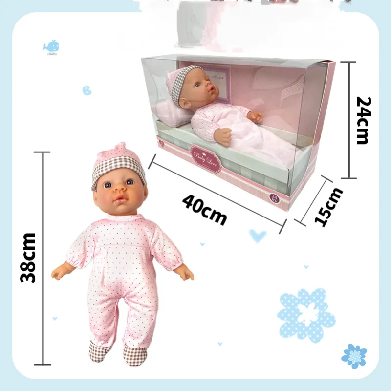 38 см Reborn Baby Doll 16 дюймов виниловая лицевая сторона мягкая PP Хлопок Body Company как