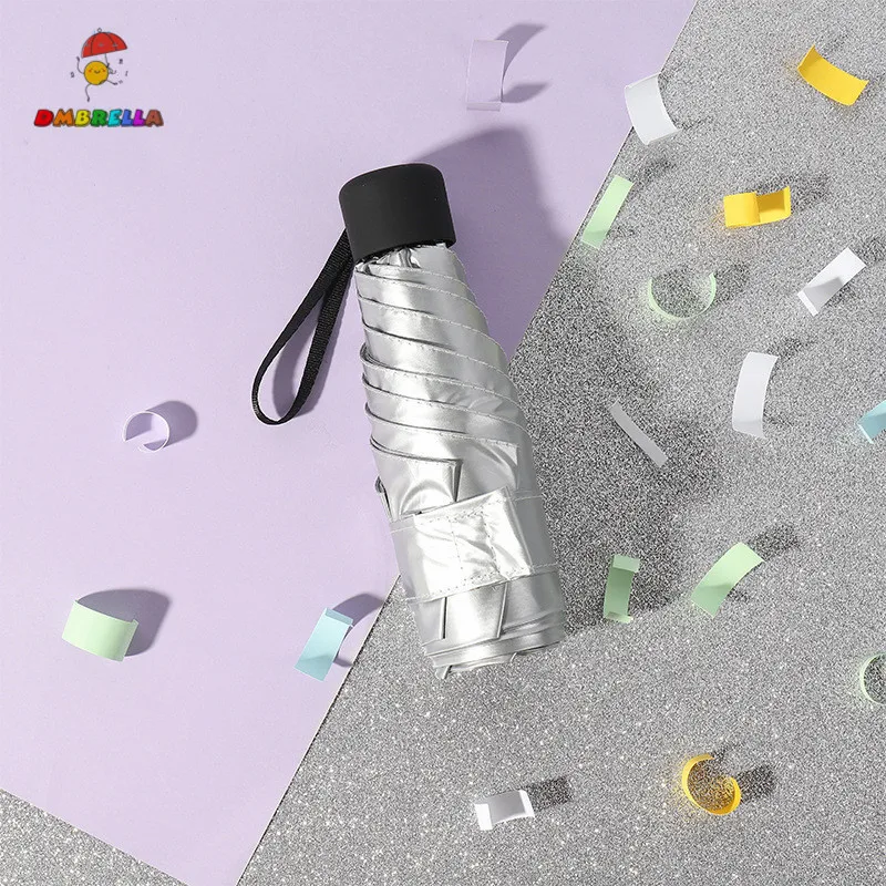 Мини зонт складной с защитой от УФ лучей 6 ребер|Зонтики| |