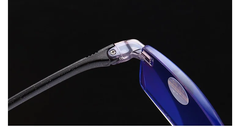 Vazrobe 2 шт./партия очки для чтения без оправы мужские анти-голубые легкие диоптрические мужские бескаркасные линзы из смолы+ 100 150 200 Пресбиопия для мужчин