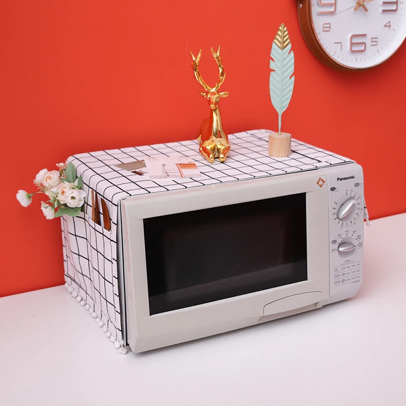 

Microwave Oven Cover Oven Hood Oil-proof Cover Dust Protection Cover Home Kitchen Accessories Supplies Home Decoration Nordic