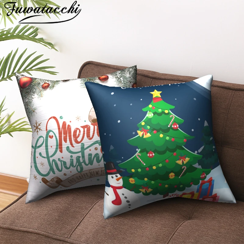 Подарочные чехлы на подушки Рождество fubatacchi квадратный Колокольчик для елки