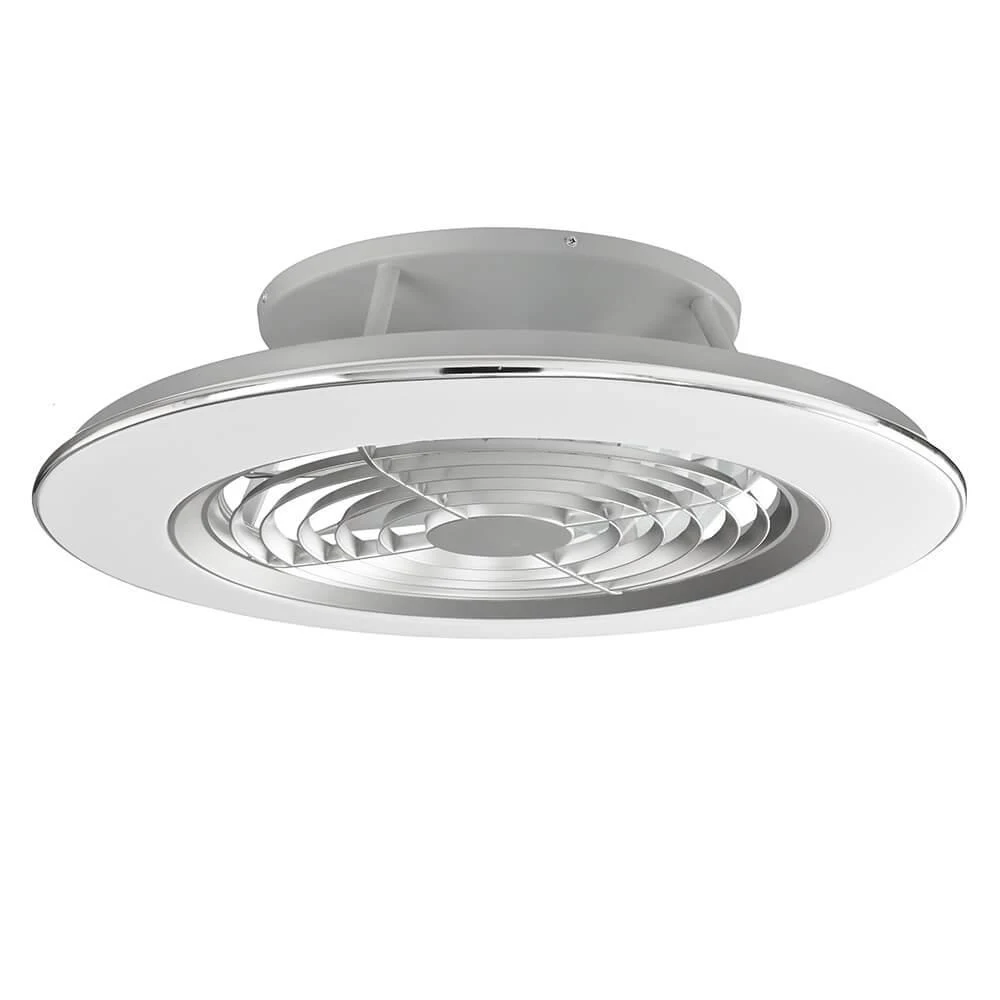 Светодиодная люстра вентилятор Mantra Alisio 6706 LED IP20 серебряная|Потолочные