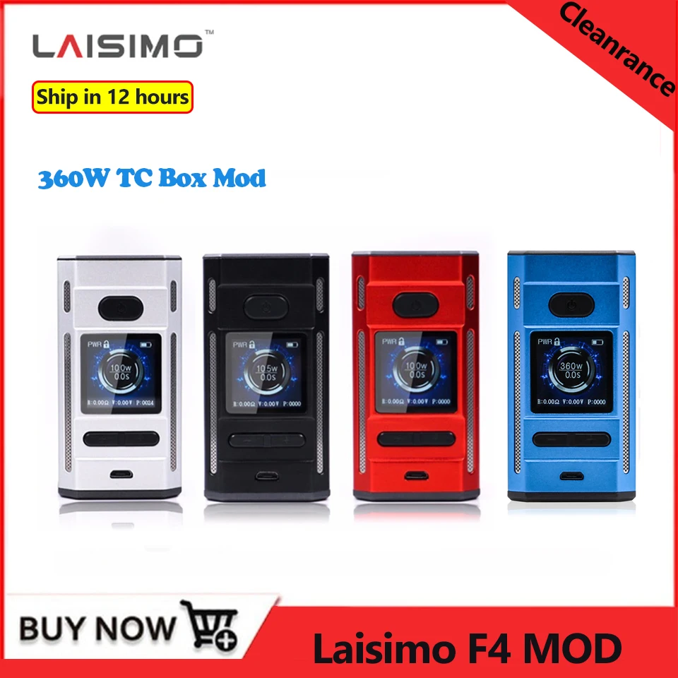 Распродажа Laisimo F4 360 Вт TC бокс мод Vape комплект с Wotofo Unity RTA питание от 2/4 батарей 510