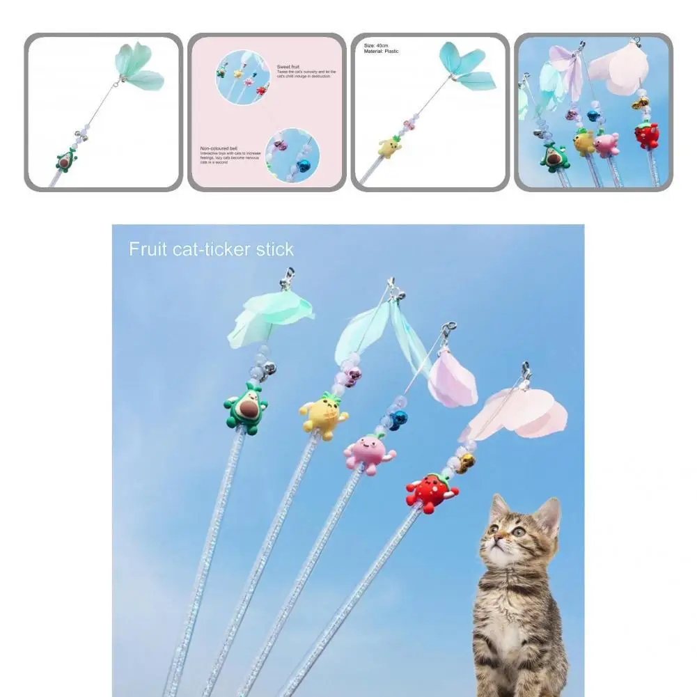 

Excellent Pet Toy Attractive Lightweight Funny Pet Interactive Wand Toy Cat Wand Cat Teaser Toy
