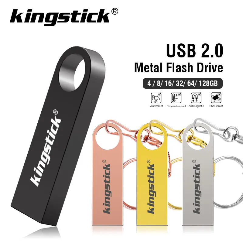 

kingstick drive 64gb 32 gb USB 2.0 flash drive pendrive USB stick 16gb 8gb waterproof memory stick real capacity usb 2.0 disk