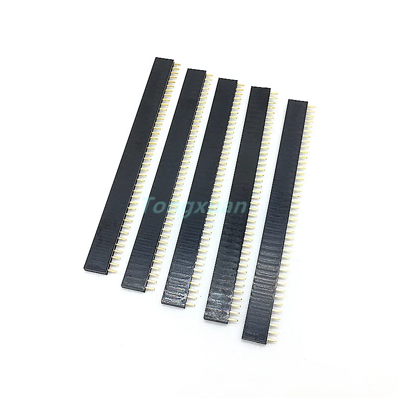 10pcs 2.54mm Single Row Pin Female Header Socket 1*2p 3p 4p 5p 6p 7p 8p 9p 10p 12p 14p 15p 16p 20p 25p 30p 40p Connector | Обустройство