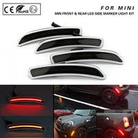 4x for mini f55 f56 f57 2014 2015 2016 2017 2018 2019 2020 frontrear led side marker light clear lens amberred us version
