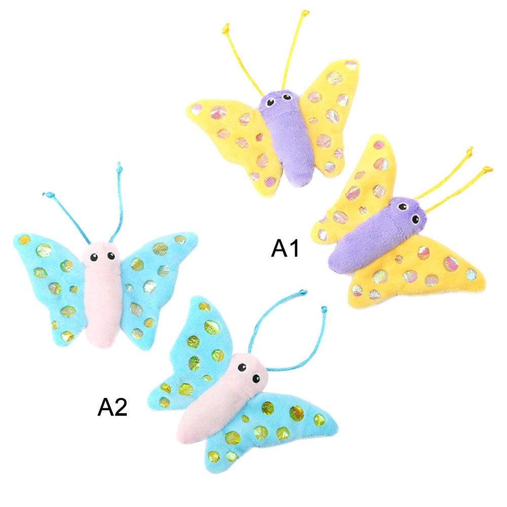 

Cat Toys Plush Butterfly Pet Interactive Portable Outdoor For Small Large Chew Toys Pet Motion Tools Products