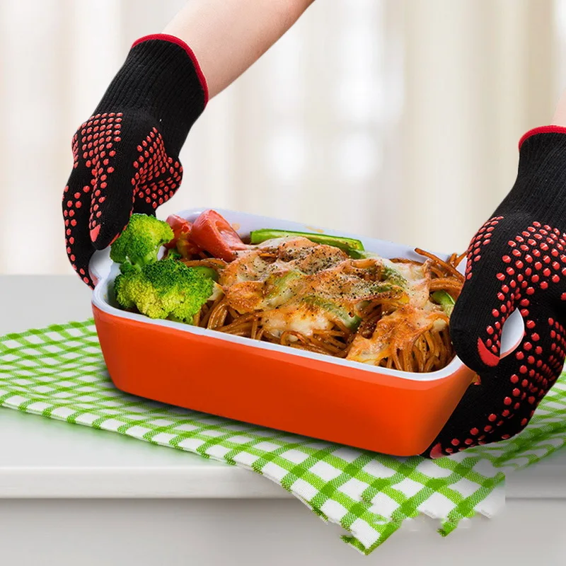 1 пара термостойких перчаток для духовки толстые перчатки приготовления пищи