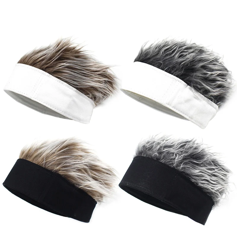 

Men Women Beanie Wig Hat Fun Short Hair Caps Breathable Soft for Party Outdoor LL@17