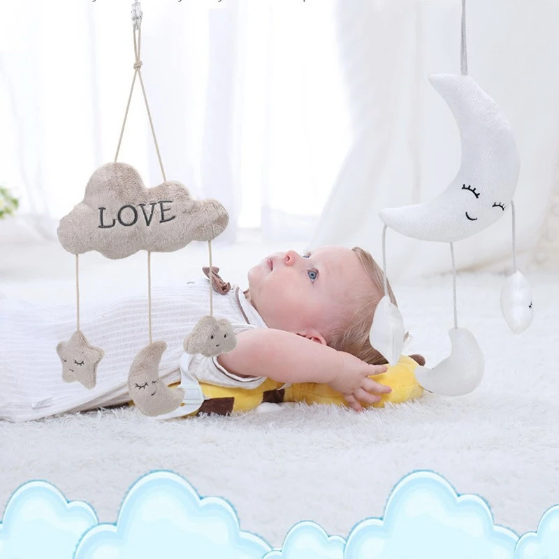 

Из 2 предметов для малышей, погремушка для детской кроватки Мобильная игрушка Номер Играть Подвесной Настенный декор плавающий с облаками Л...