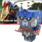 3D бумажная модель без клея Optimus Prime для оригами ручной работы, бумажная работа, аниме, игровая фигурка сделай сам, кубик для детей и взрослых, ручная работа, игрушки