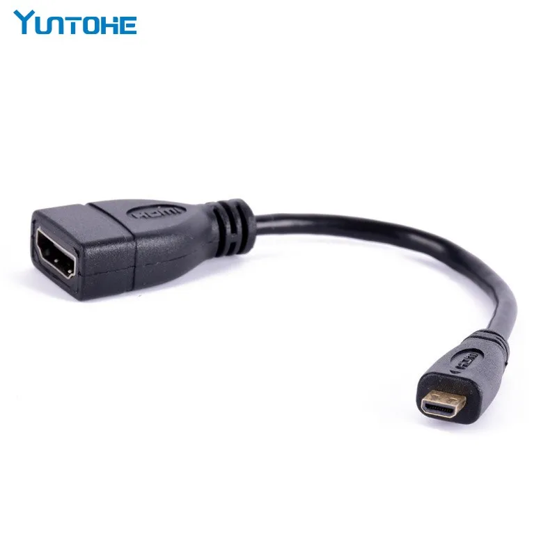 Оптовая продажа 15 см кабель конвертер Micro HDMI в для HDTV MAC ПК 1080P 100 шт.|Кабели VGA| |