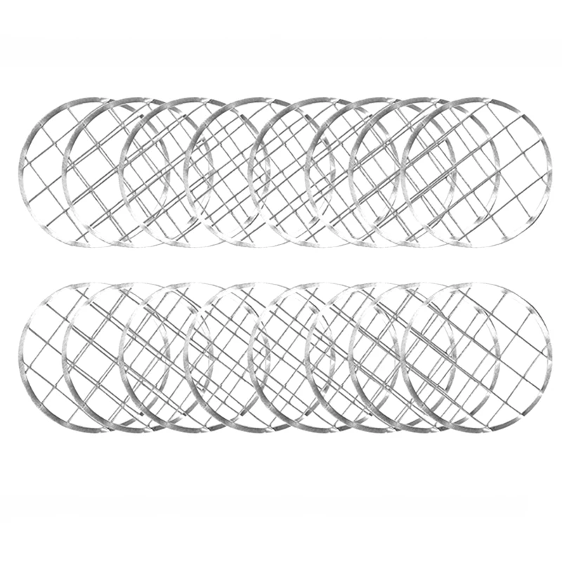 

16 Pcs Mason Jar Frog Lid Insert Flower Frog Lid Insert Flower Organizer with Square Grids for Regular Mouth Mason Jar