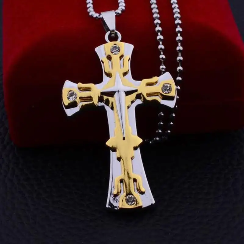 Мужское ожерелье из нержавеющей стали с подвеской Иисус | Украшения и аксессуары