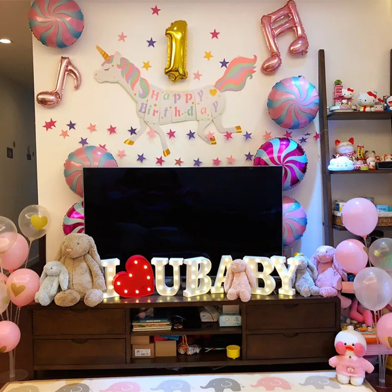 Единорог бандаж DIY гирлянда баннеры вечерние украшения детский душ для дня