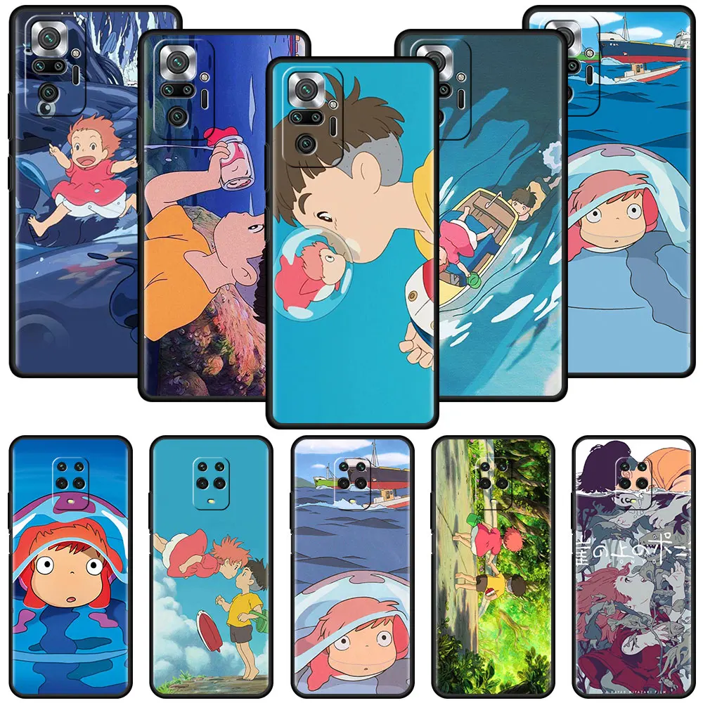 

Ponyo On The Cliff Tpu Case For Xiaomi Xiaomi Mi Poco X3 NFC M3 F1 F3 GT Phone Capa Redmi K40 Pro For Mi 11 Lite Soft Cover