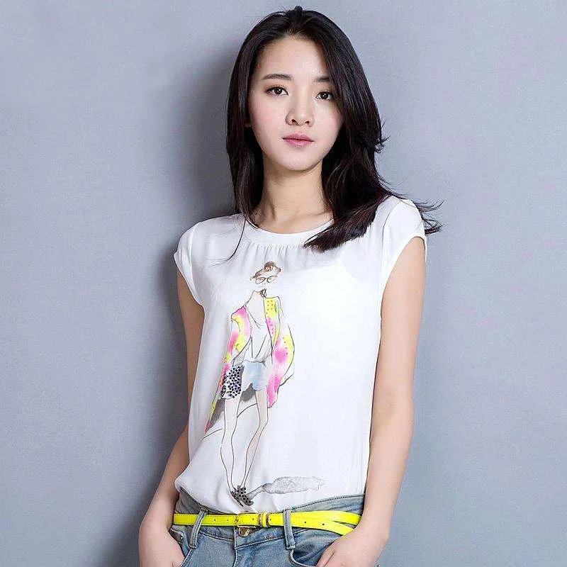 

Women Cotton Fashion blue Cotton Ladies Tee Shirt Short Sleeve Tops Tee Shirt