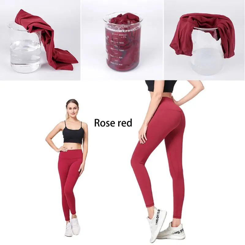 Женские обнаженные леггинсы с высокой талией однотонные матовые спортивные