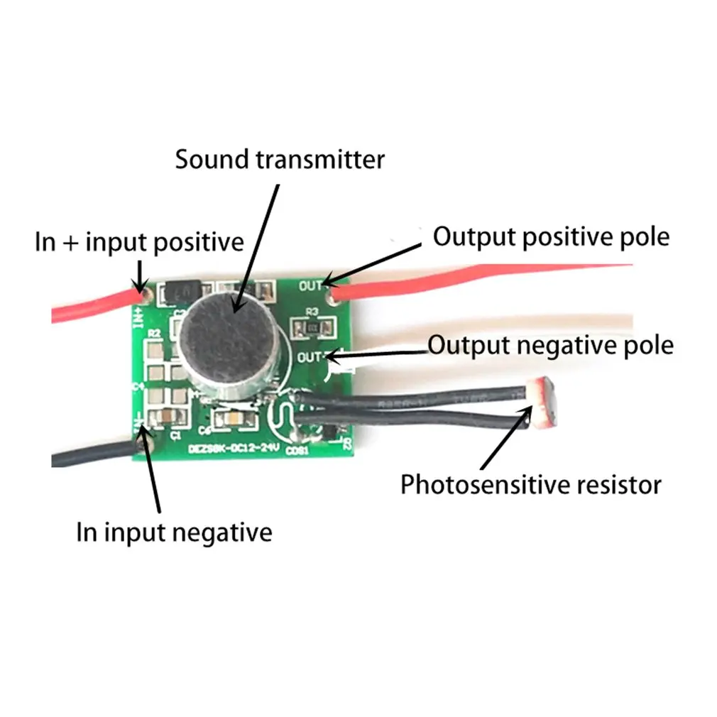 Контроллер солнечной лампы DC3V 30V управления солнечным звуком контроллер