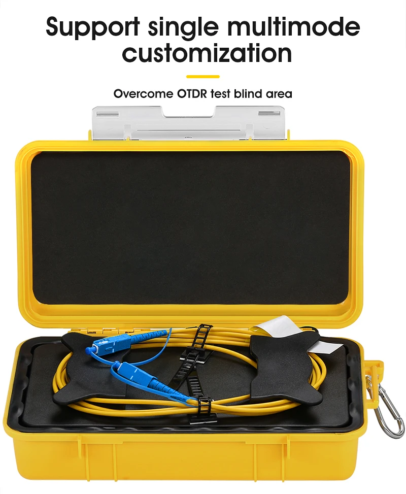 Оптическое волокно OTDR Launch Cable Box SM одиночный режим SC/UPC Dead Zone Eliminator оптоволоконные