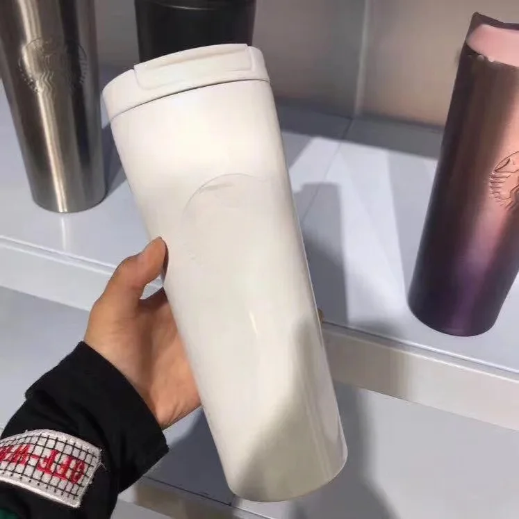 

500ml Hot insulation Cup Lavender gradient goddess stainless steel coffee cup accompanying lovers cup cute water bottle