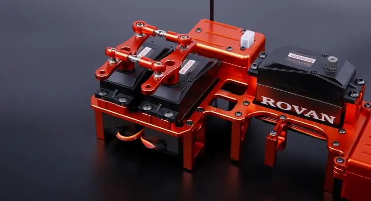 CNC точность обработки все металлические двойные сервоприводы электронное оборудование отсек для LOSI 5IVE-T км X2 ROFUN Rovan LT
