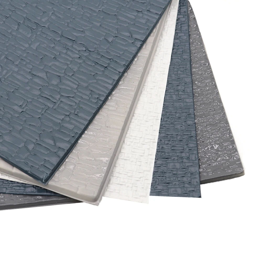 2 шт. 20*30 см Материал модели здания ПВХ камень культуры стена фон шаг Панель пол