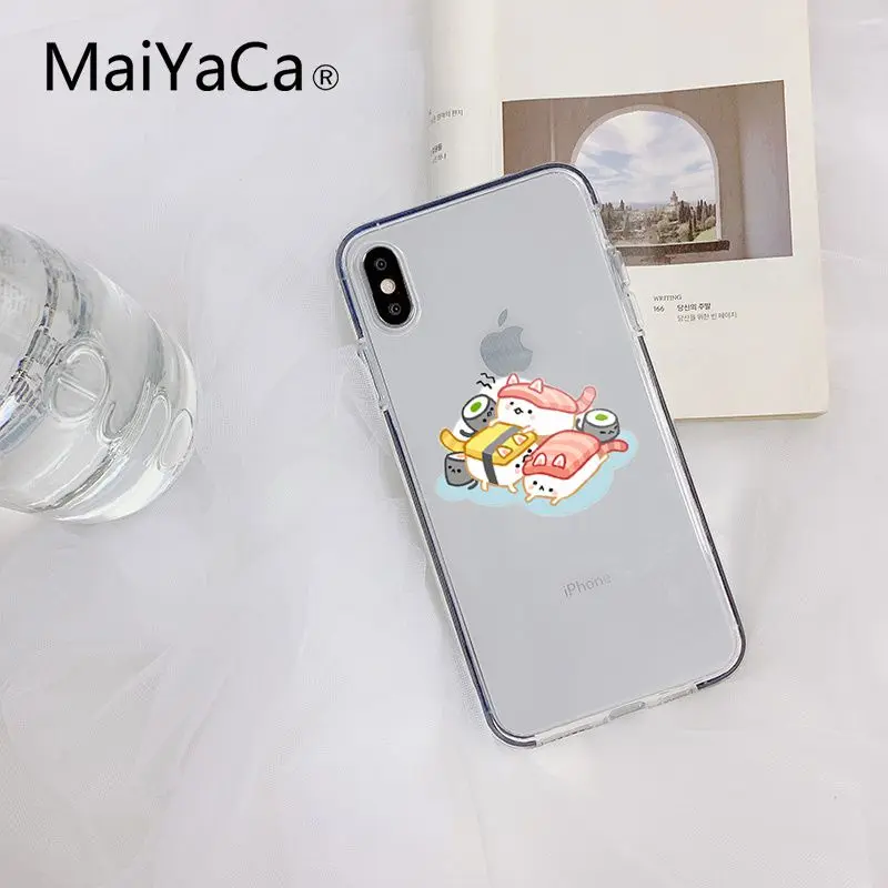 Чехол MaiYaCa для iphone 7 6 X прозрачный чехол суши iPhone 8 6S Plus XS MAX 5 5S SE XR Fundas Capa | Мобильные