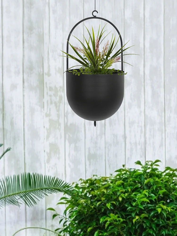

Металлический горшок для цветов в скандинавском стиле, настенная подвесная корзина для растений, комнатный горшок для суккулентов, ваза дл...