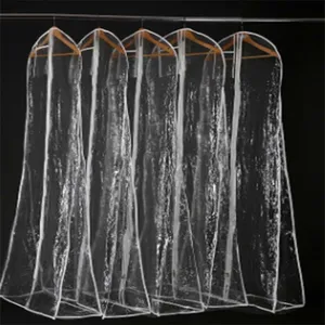 Прозрачный пылезащитный чехол для свадебного платья, сетчатый пылезащитный чехол на молнии для невесты, сумка для хранения одежды, одежды, пылезащитный чехол