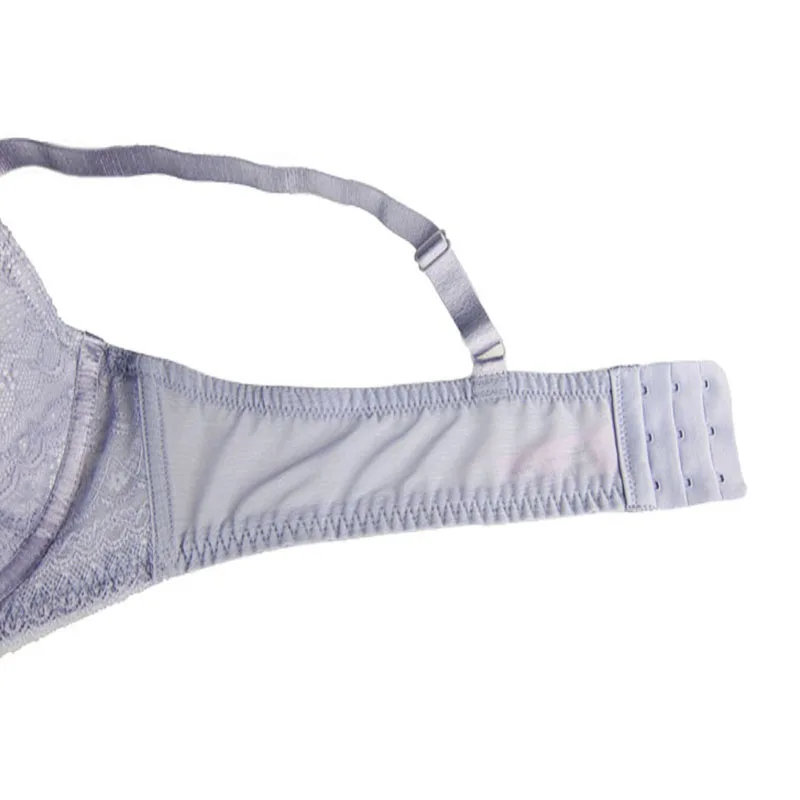 Mierside 1641 Beige/Purple Plus Size Lace Big Bra Solid Sexy Bralette 3/4 Cup Underwear Women Everyday 38-46C/D/DD/DDD/E/F