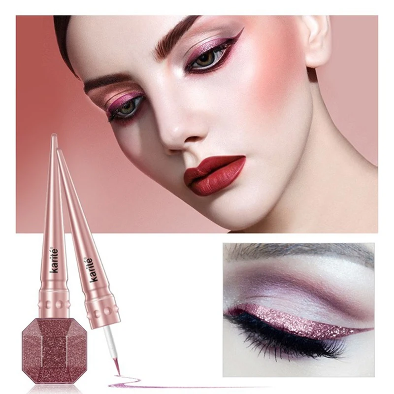 Подводка для глаз с блестками Профессиональная Матовая подводка легко носить