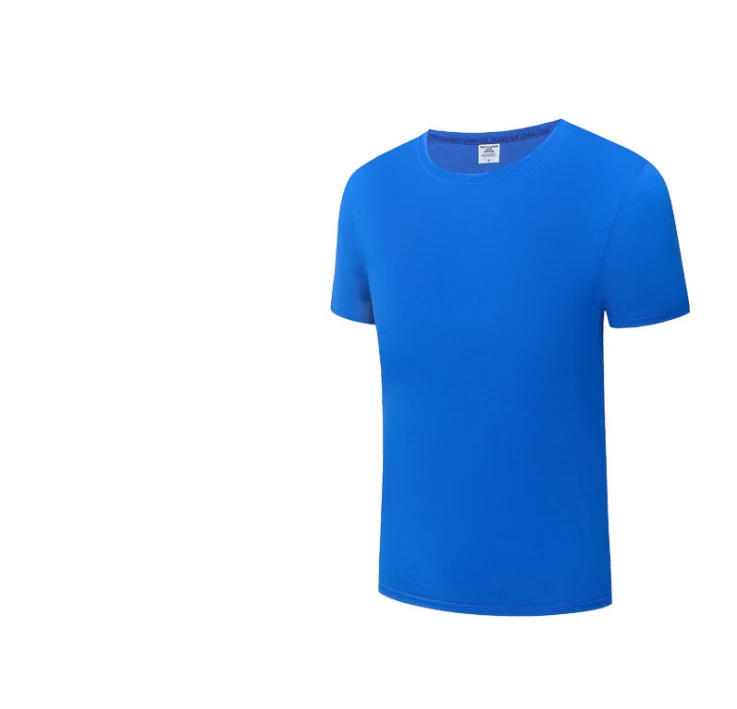 

Solid color cotton sports short sleeve round neck advertising custom logo cultural shirt sportswear T-shirt printing LVB9