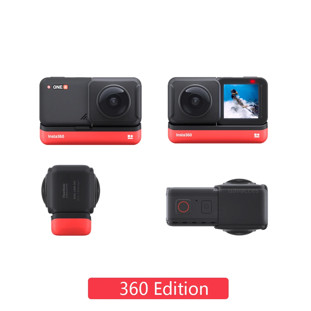 Оригинальная Экшн-камера Insta360 One R 5 7 k 360 панорама 3 объектив 1 дюйм мод 4k