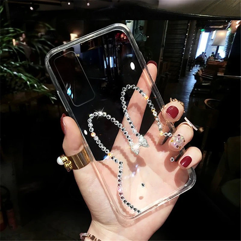 

Case For HuaWei Nova 7 SE Case Honeycomb Soft Silicone Diamond DIY Back Cover For HuaWei Honor 30s 30 s Fashion Shockproof Cases