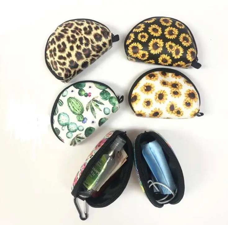 

New Neoprene Small Coin Purse Coin Purse For Earphone Bags Change Purse Coin Bag With Keyring SN3181
