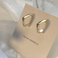 korean gold color small hoop earrings for women geometric kpop ear rings cute girl statement earrings fashion jewelry 2020 gift