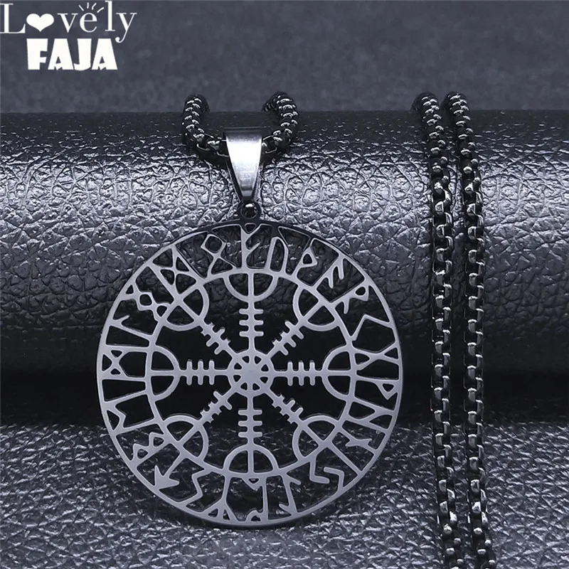 Ожерелье викингов вегвизир искусственное мужское ожерелье из нержавеющей стали