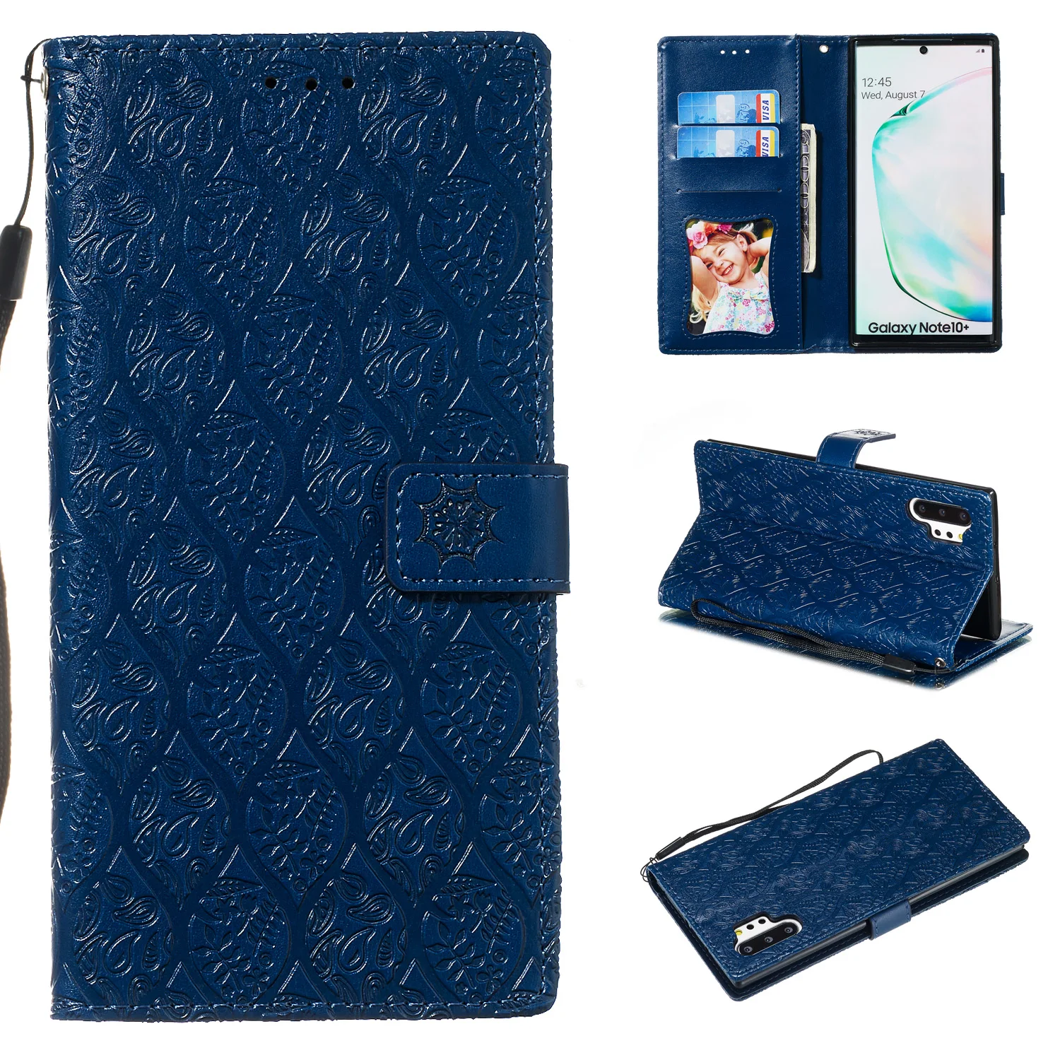 Темно-синий Кожаный чехол-бумажник с Откидывающейся Крышкой для huawei P30 Pro P20 Lite Y6 Y7 Y9 P Smart Z Honor 8C 8X 9i 10 P Smart Plus - Цвет: Темно-синий