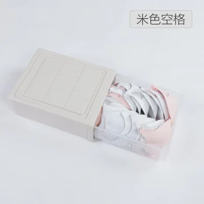 Beige 3 шт пластиковый ящик для хранения отсек ящик бюстгальтер нижнее белье носки шкаф для хранения утолщенный ящик для хранения Органайзер - Цвет: Beige