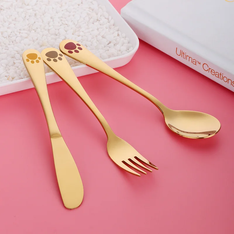 1 шт. детская посуда ложка вилка набор ножей из нержавеющей стали для малышей