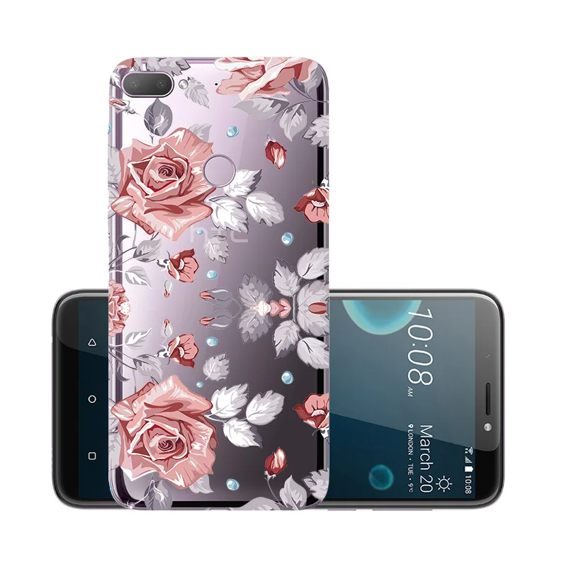 For HTC Desire 12 Plus Case Cover Clear Transparent Soft Back Phone for Coque Fundas Bumper | Мобильные телефоны и