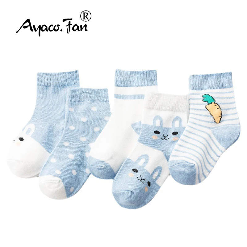 5 парт/Лот Детские хлопковые детские осенние весенние полосатые эластичные носки
