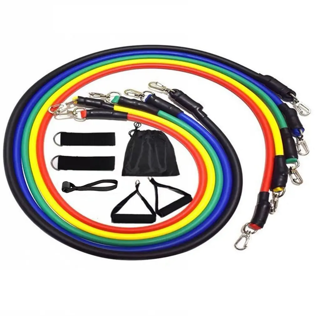

11 Pcs / Set Resistance Bands Fitness Rubber Tubes Stretch Home Elastic Pull Rope muscle training exercise equipment
